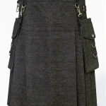 Premium Quality Traditional Scottish Black Denim Kilt