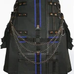 Premium Quality Traditional Scottish Black Utility Kilt