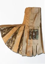 Premium Quality Traditional Scottish Tactical Hybrid Kilt Side