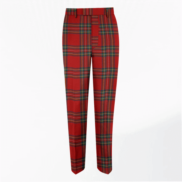 Premium Quality Women Tartan Trousers Royal Stewart Design 2