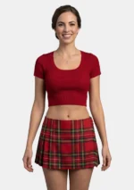 Royal Stewart Tartan Skirt Front View