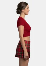 Royal Stewart Tartan Skirt Right Side View