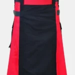 Scottish Black & Red Hybrid Kilt
