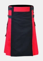 Scottish Black & Red Hybrid Kilt