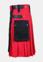 Scottish Black & Red Hybrid Kilt Left