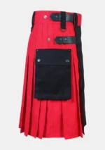Scottish Black & Red Hybrid Kilt Right