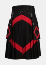Scottish Brown Fashion Utility Kilt Back