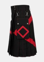 Scottish Brown Fashion Utility Kilt Left