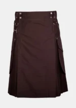 Scottish Deep Brown Utility Kilt