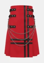 Scottish Red Denim Utility Kilt