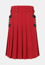 Scottish Red Denim Utility Kilt Back