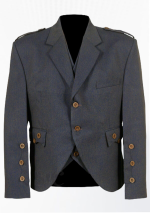 Premium Quality Scottish Navy Blue Tweed Wool Argyle Jacket