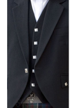 Premium Quality Scottish Black Tweed Wool Argyle Jacket