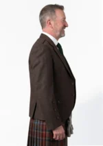 Brown Tweed Wool Argyle Jacket with Vest Right Side View