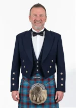 Dark Blue Prince Charlie Jacket with Vest Front View