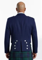 Men's Blue Prince Charlie Jacket with Vest Back View