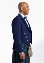 Men's Blue Prince Charlie Jacket with Vest Right Side View