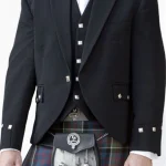 Premium Quality Scottish Black Tweed Wool Argyle Jacket