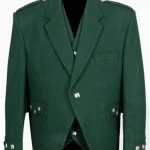 Premium Quality Scottish Green Tweed Wool Argyle Jacket