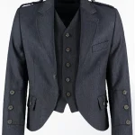 Premium Quality Scottish Midnight Tweed Wool Argyle Jacket