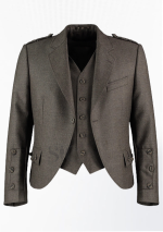 Premium Quality Scottish Peat Tweed Wool Argyle Jacket
