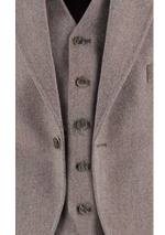 Premium Quality Scottish Russet Tweed Wool Argyle Jacket