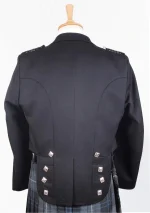Premium Quality Traditional Scottish Prince Charlie Jacket with Three Button Vest Back