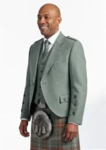 Scottish Tweed Argyle Jacket with Vest Left Side View