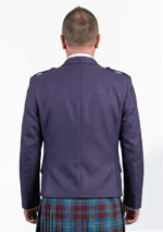 Scottish Tweed Wool Argyle Jacket with Vest Back View