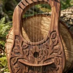 Flowers Lyre Harp Front View