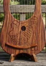 Lady Engraved Lyre Harp
