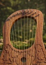 Leaf Brown Lyre Harp Strings