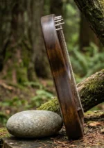 Leaf Engraved Lyre Harp Right Side View