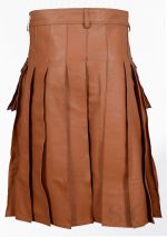 Premium Quality Brown Leather Kilt Design 52