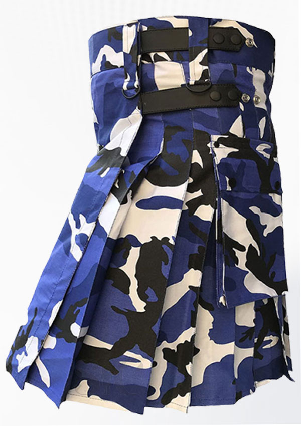 Premium Quality Navy Camouflage Kilt Design 8
