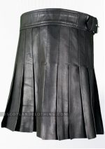 Premium Quality New Black Leather Utility Kilt Design 55