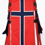 Premium Quality Norwegian Flag Cotton Hybrid Kilt