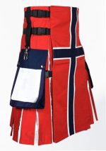 Premium Quality Norwegian Flag Cotton Hybrid Kilt Design 91