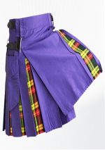 Premium Quality Purple and Tartan Hybrid Kilt Design 95
