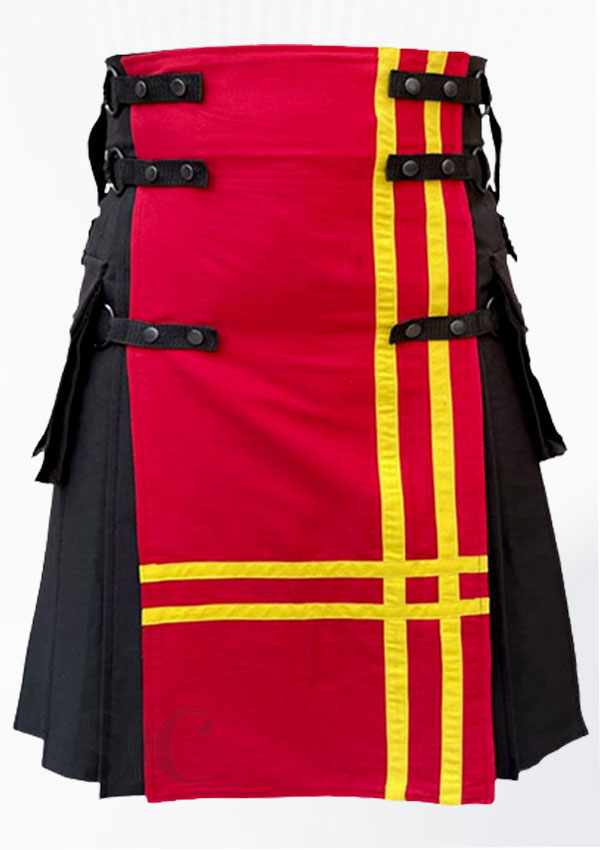 Premium Quality Red Gothic Style Hybrid Kilt Design 97