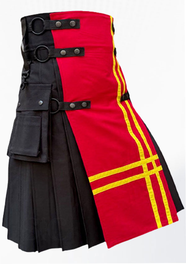 Premium Quality Red Gothic Style Hybrid Kilt Design 97