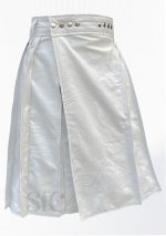 Premium Quality White Leather Kilt Design 53