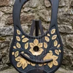 Scottish Golden Flowers Lyre Harp