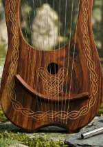 Tatto Engraved Lyre Harp