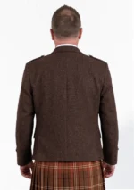 Brown Argyle Jacket with Vest Back View