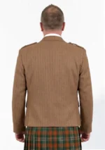 Brown Argyle Jacket with Vest Back View