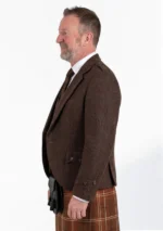 Brown Argyle Jacket with Vest Left Side View