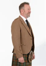 Brown Argyle Jacket with Vest Right Side View