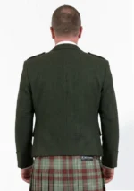 Dark Green Argyle Jacket with Vest Back View