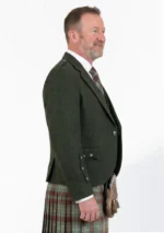 Dark Green Argyle Jacket with Vest Right Side View